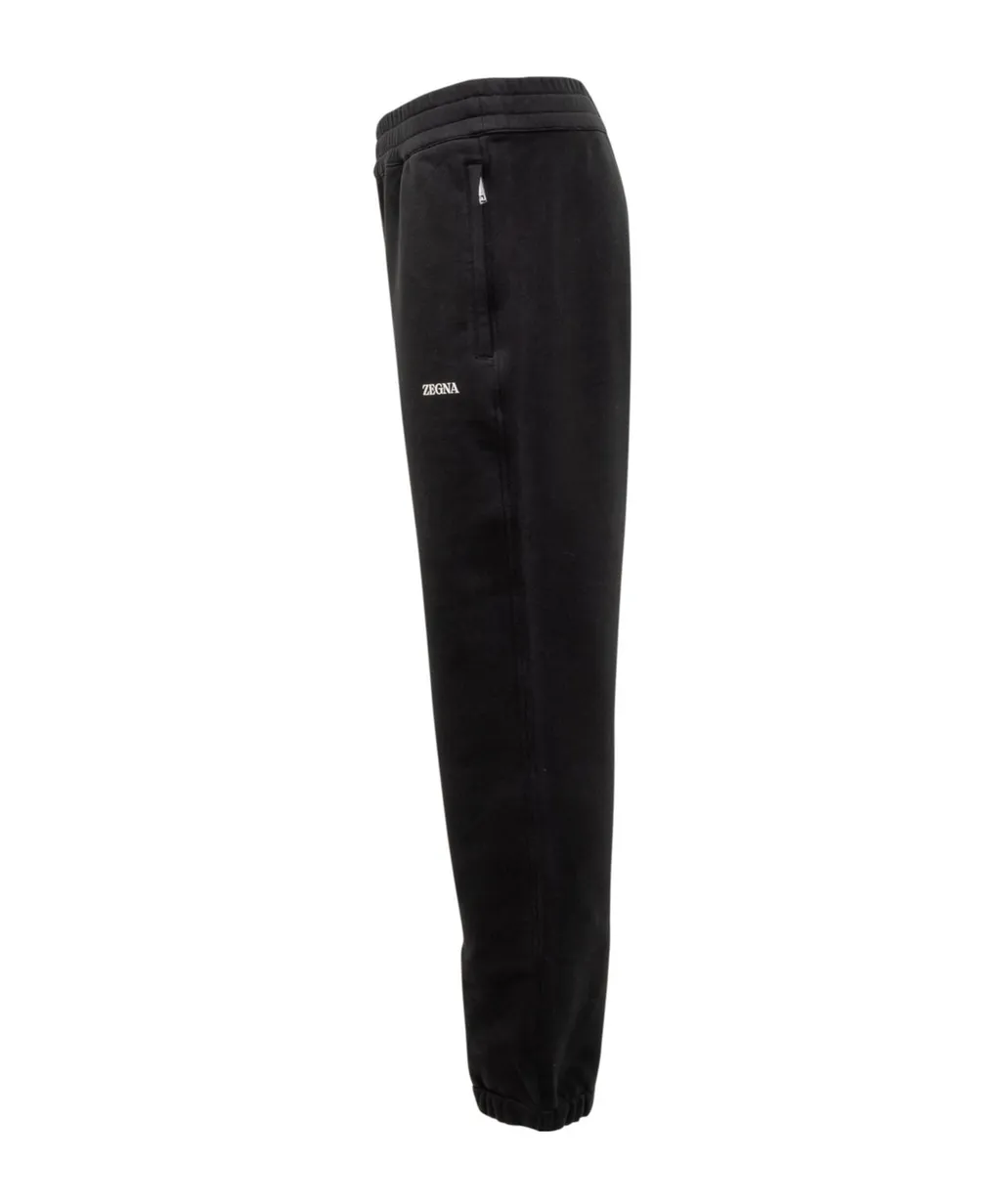 Rubberised-Logo Jersey Track Pants
