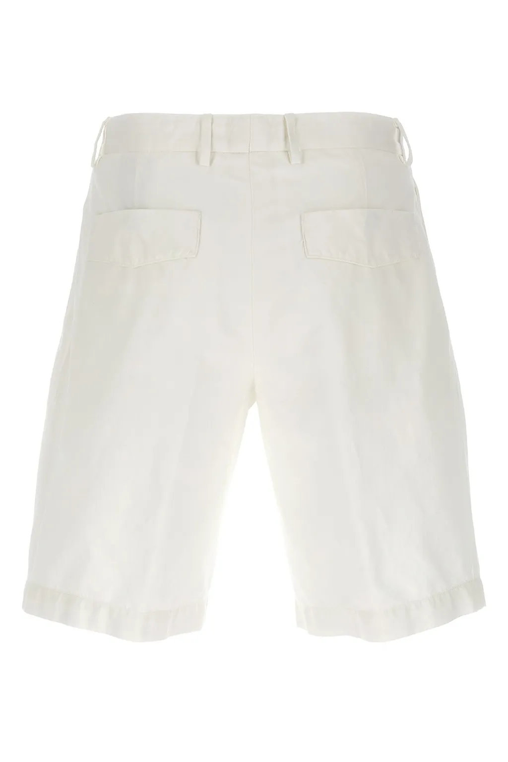Summer Knee-Length Pleated Chino Shorts