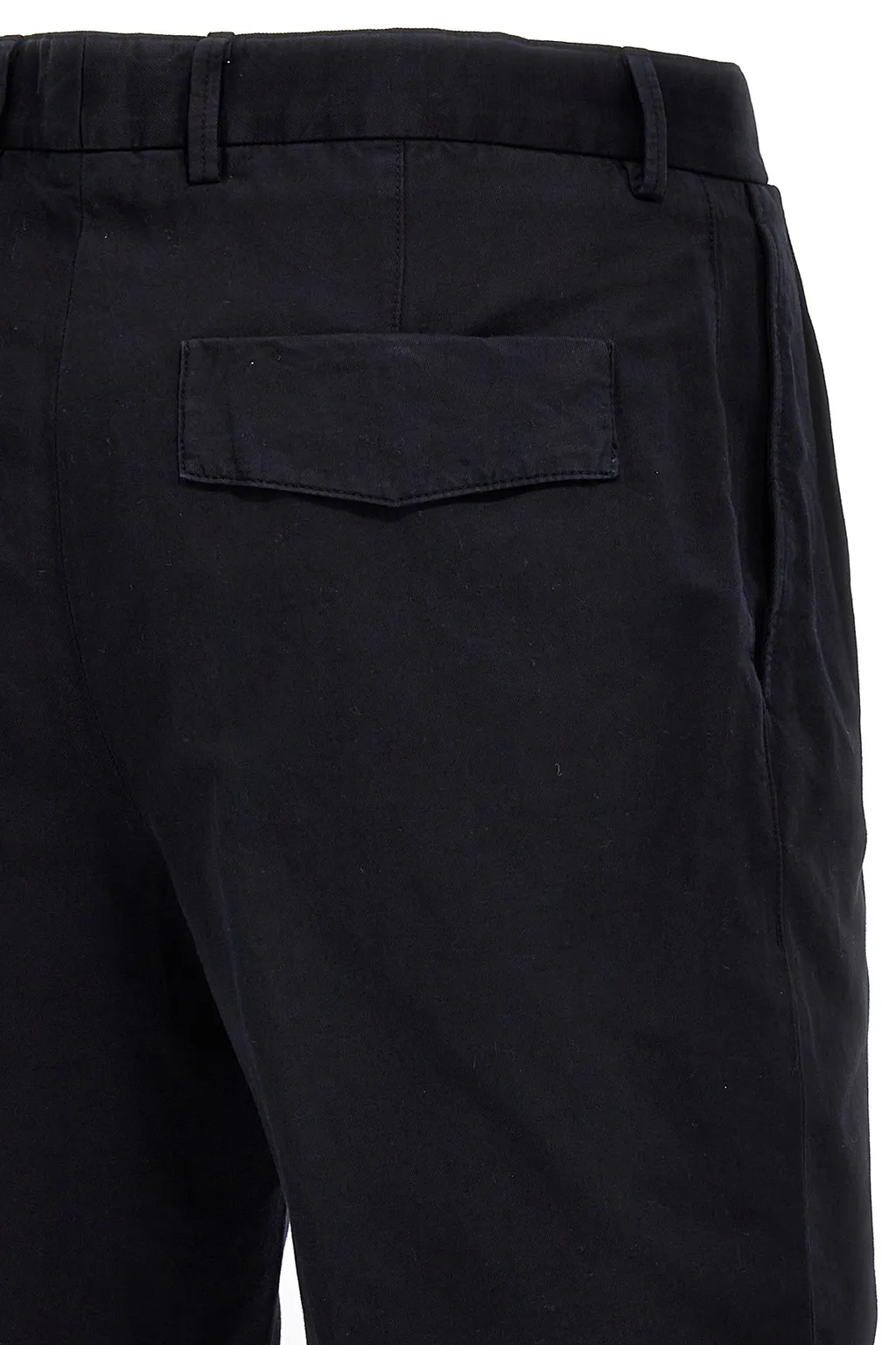 Summer Knee-Length Pleated Chino Shorts