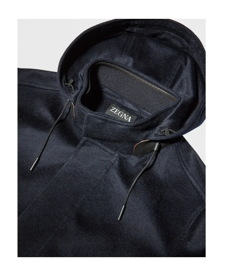 Drawstring Waist Hooded Jacket