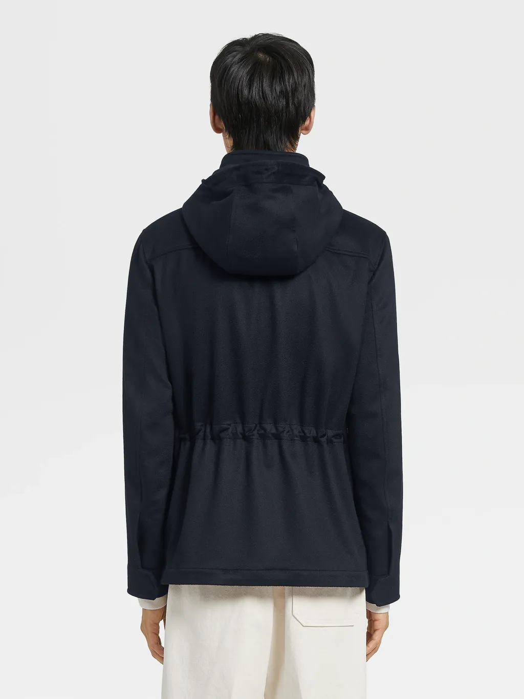 Drawstring Waist Hooded Jacket