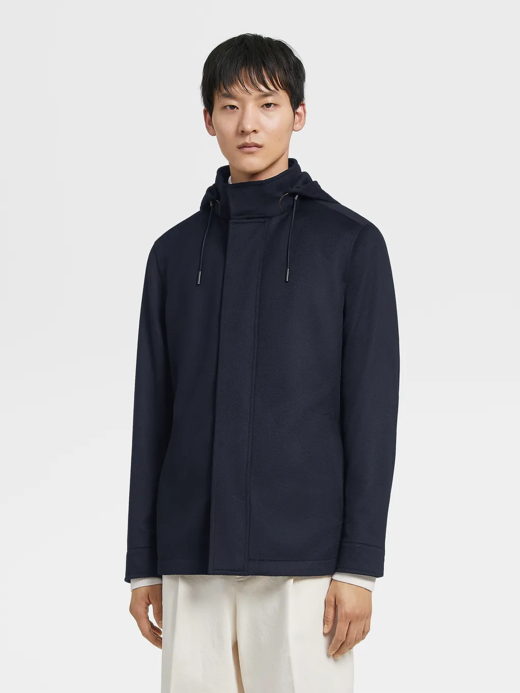 Drawstring Waist Hooded Jacket