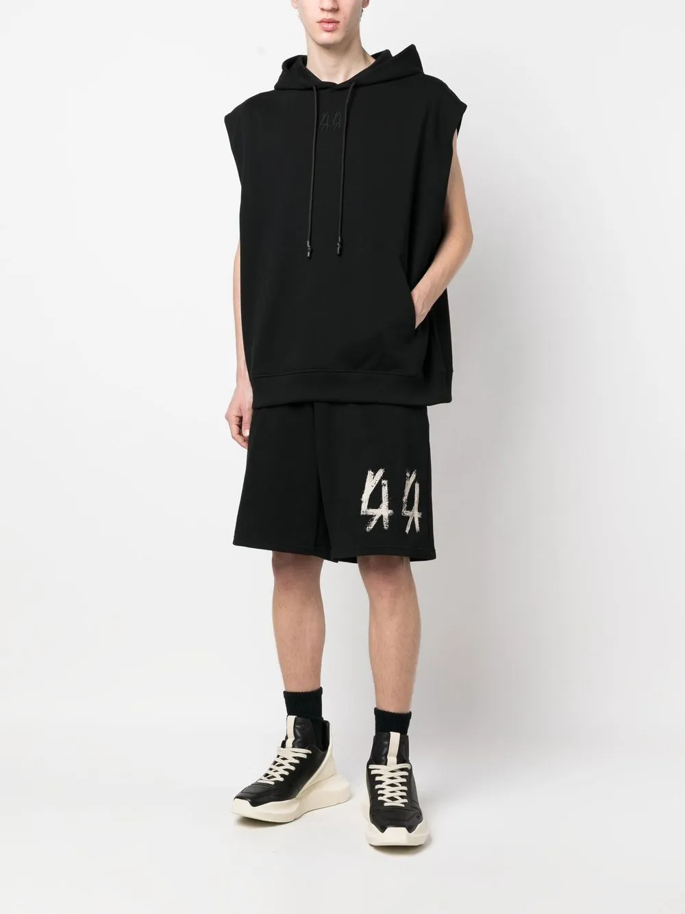 Logo-Print Cotton Track Shorts