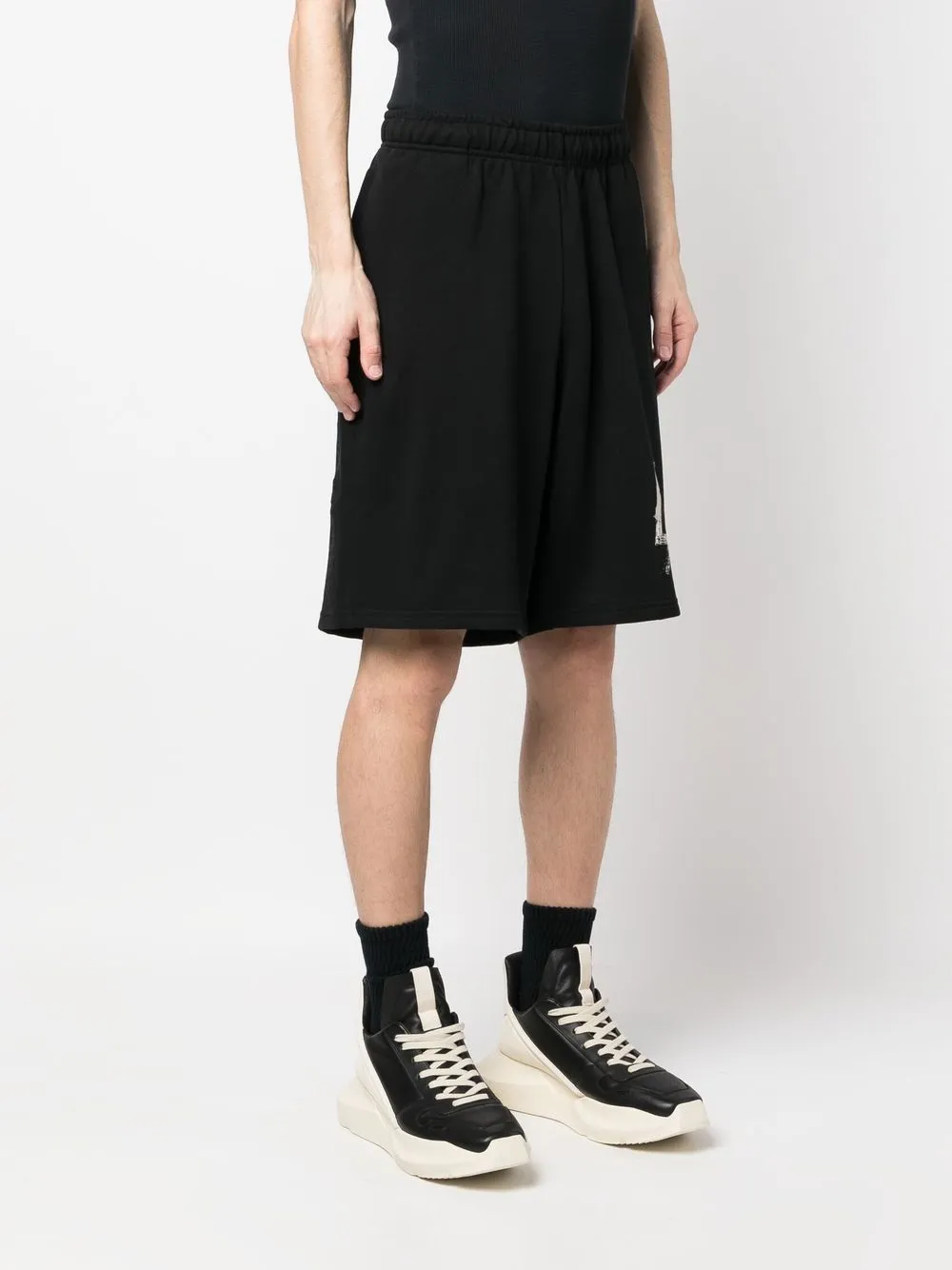 Logo-Print Cotton Track Shorts