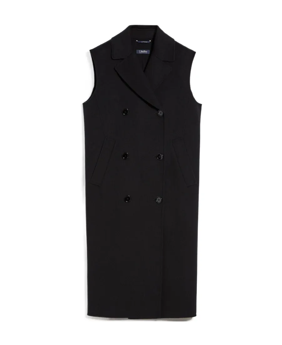 Double-Breasted Wool Long Vest