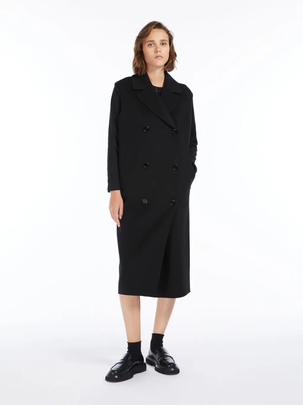Double-Breasted Wool Long Vest