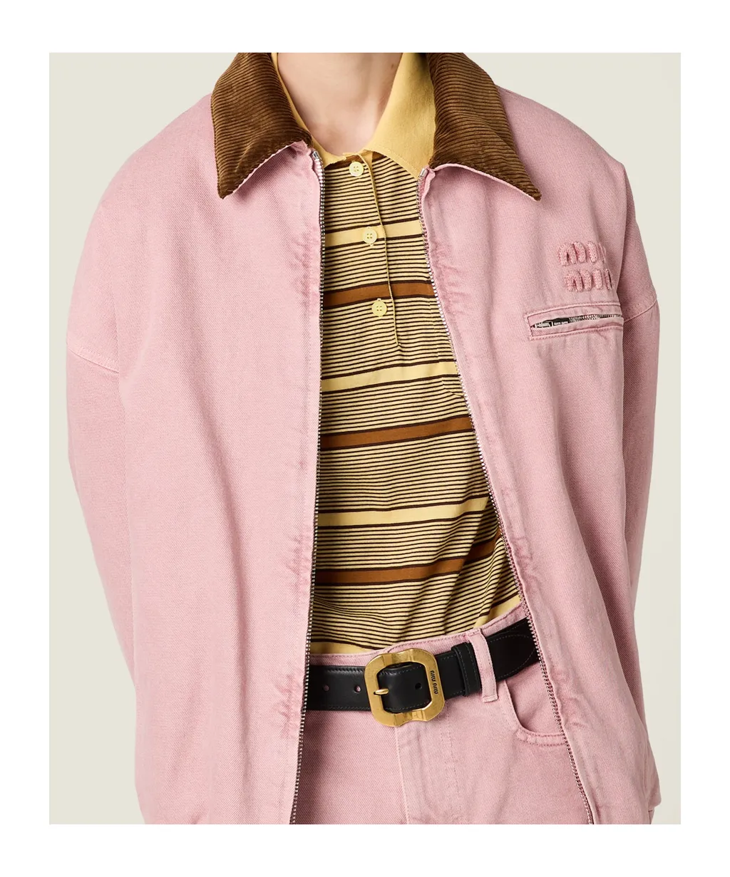 Padded Denim Blouson Jacket