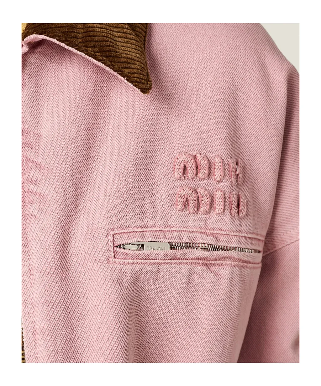 Padded Denim Blouson Jacket