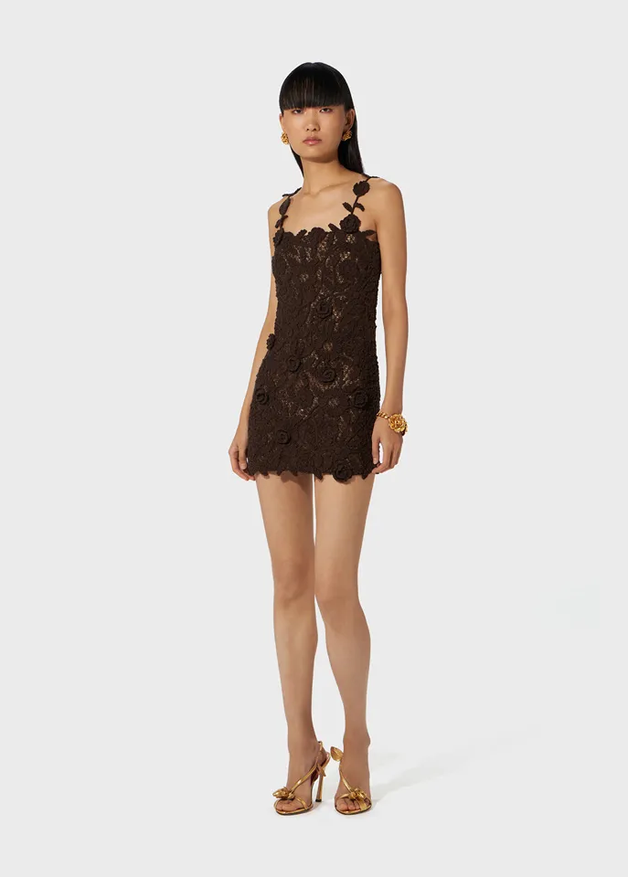 Square Neck Floral Corset Mini Dress