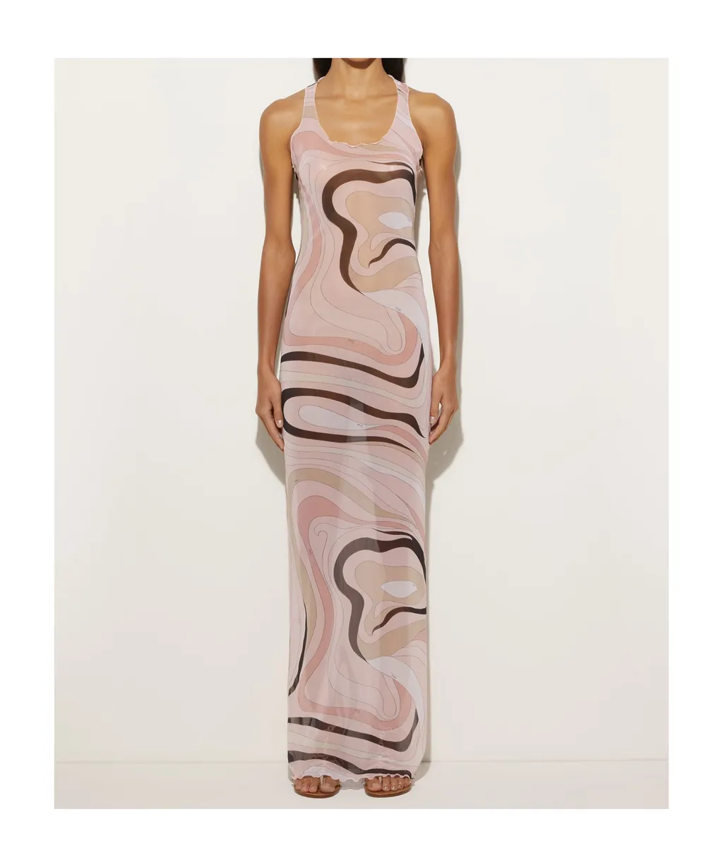 Iride-Printed Sleeveless Dress