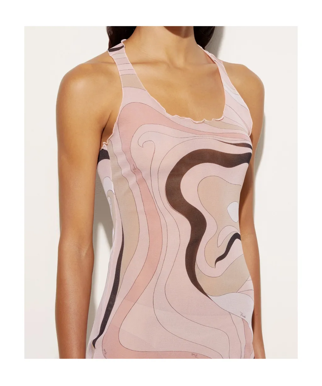 Iride-Printed Sleeveless Dress