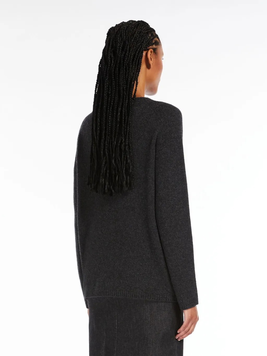 Wool And Cashmere Long-Sleeved Sweater With Round Neck