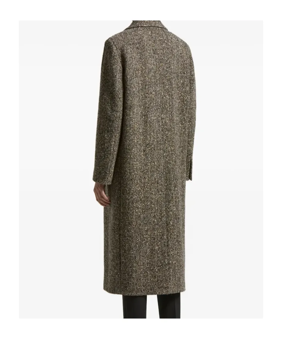 Herringbone Tweed Coat