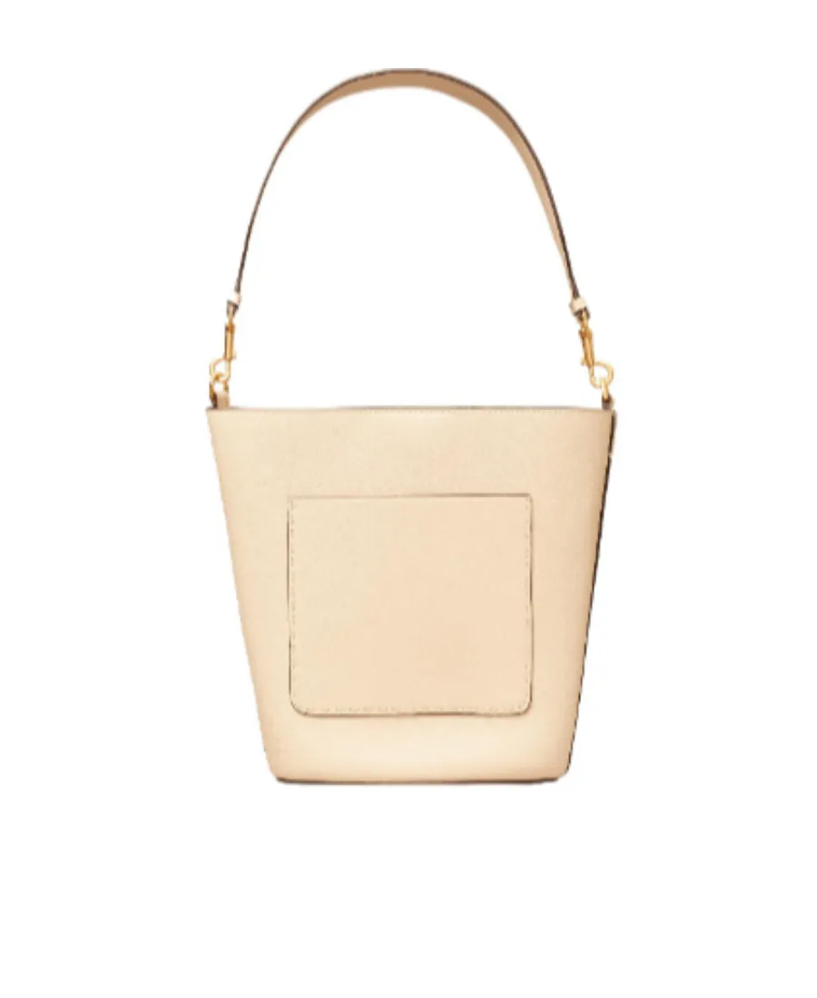 Mcgraw Double T Logo Plaque Bucket Bag