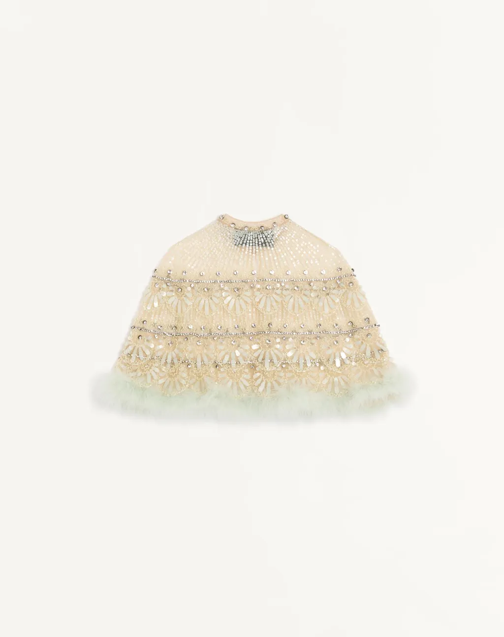 Embroidered Tulle Shawl