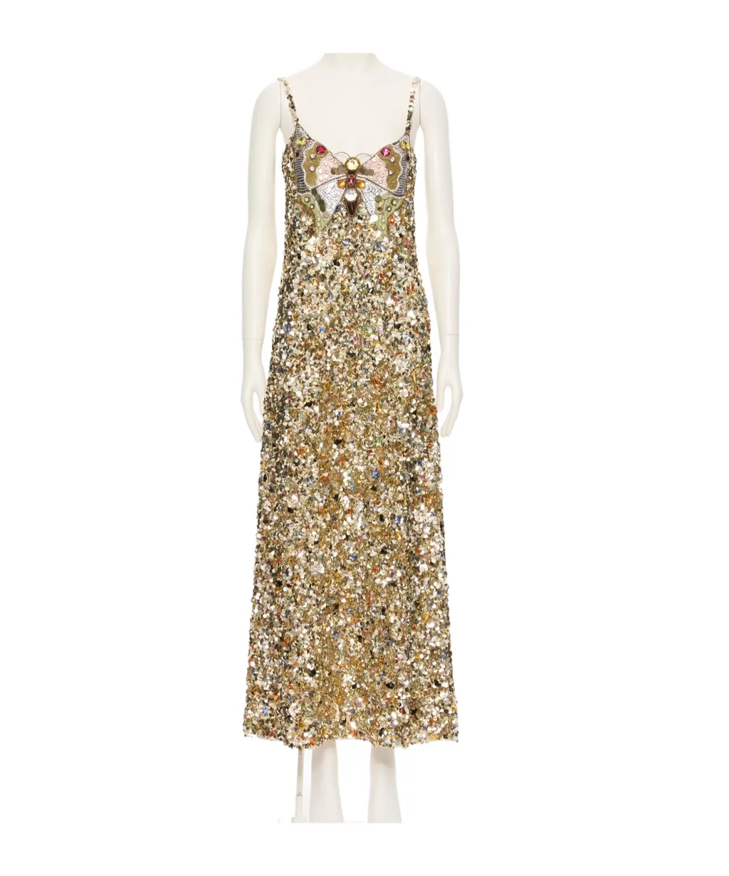 Embroidered Tulle Illusione Midi Dress