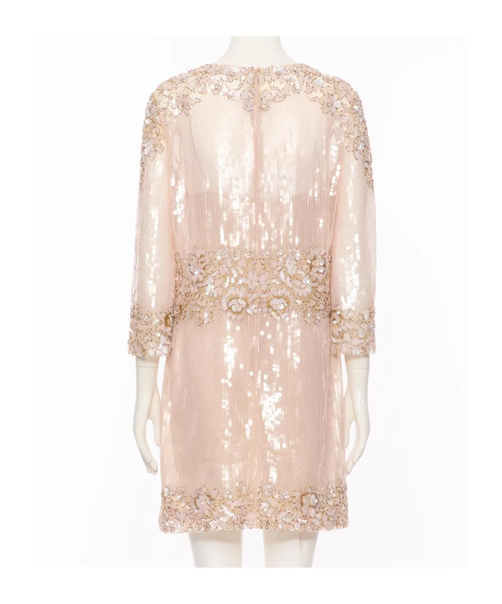 Embroidered Sequin Dress