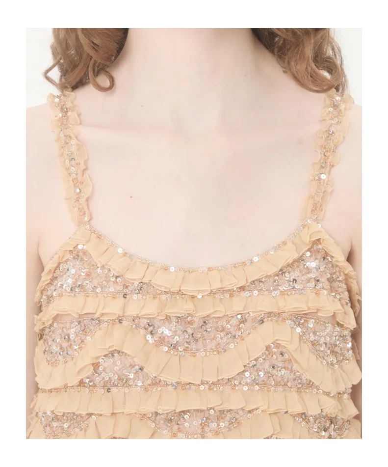 Embroidered Ruffle Dress
