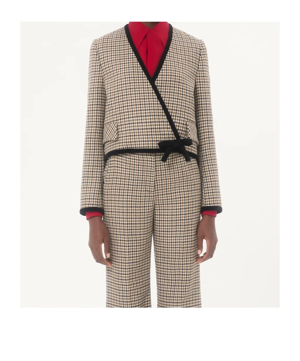 Short Houndstooth Jacket