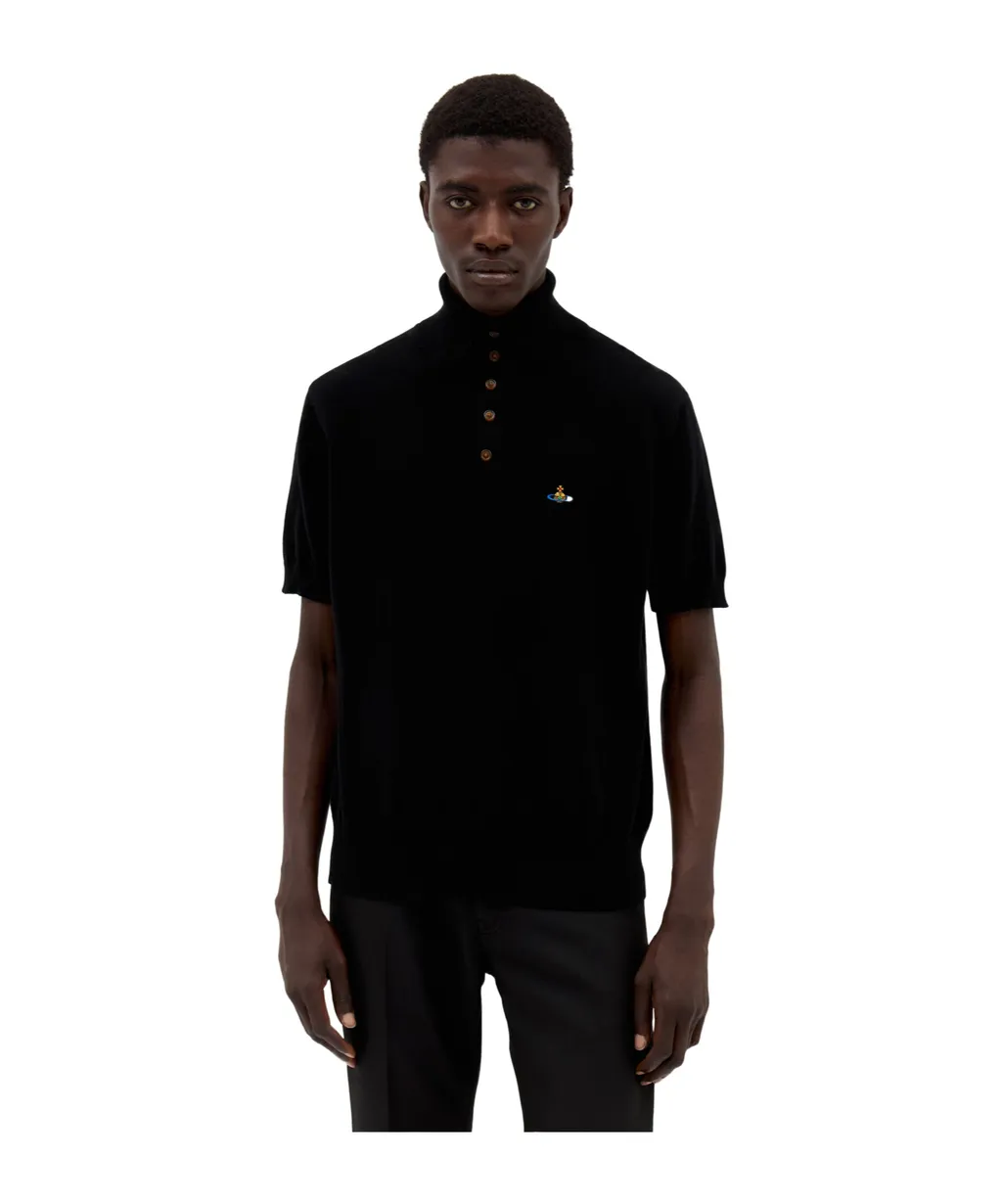 Logo Embroidered Knitted Alex Polo Shirt