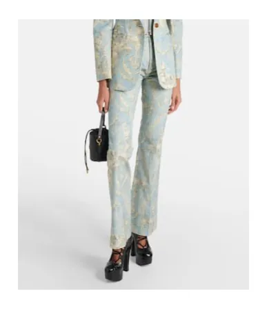 Ray Printed High-Rise Flared Pants