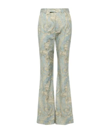 Ray Printed High-Rise Flared Pants