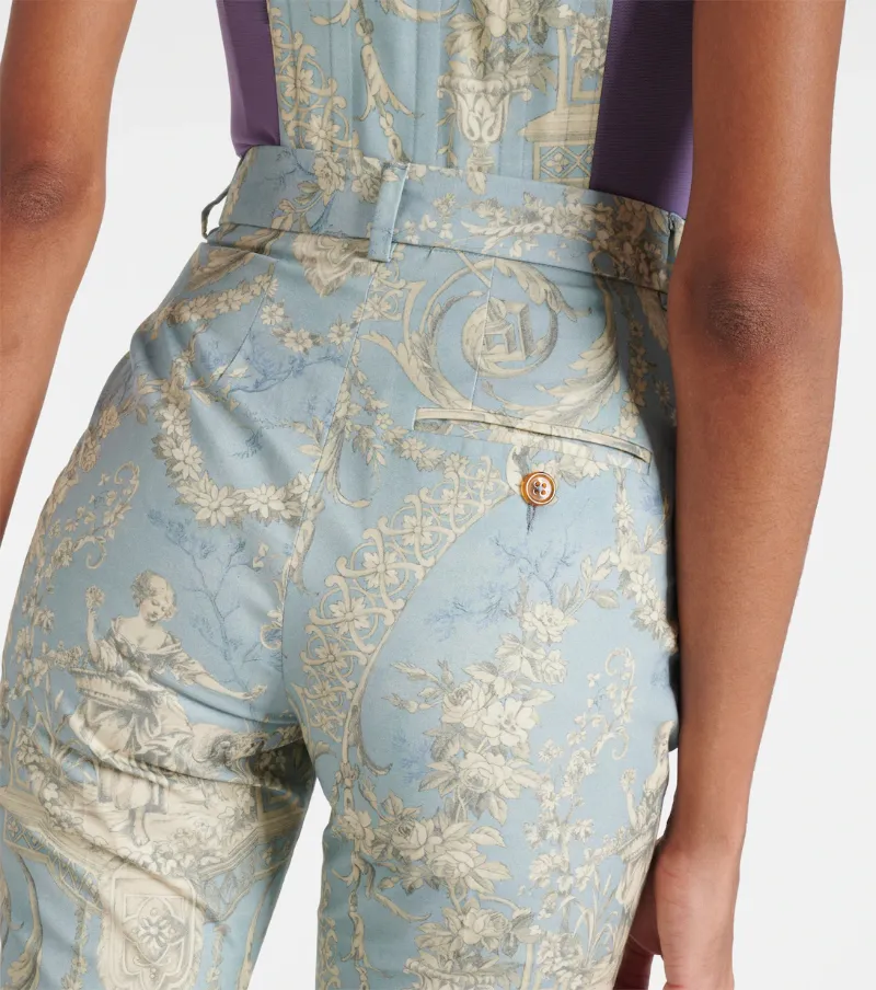 Ray Printed High-Rise Flared Pants
