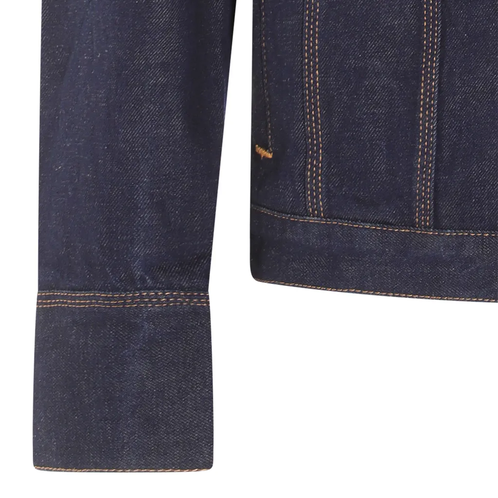 Logo Embroidered Buttoned Denim Jacket