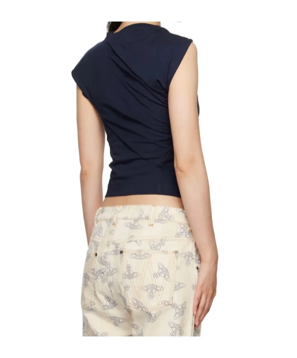Asymmetric Short-Sleeved T-Shirt