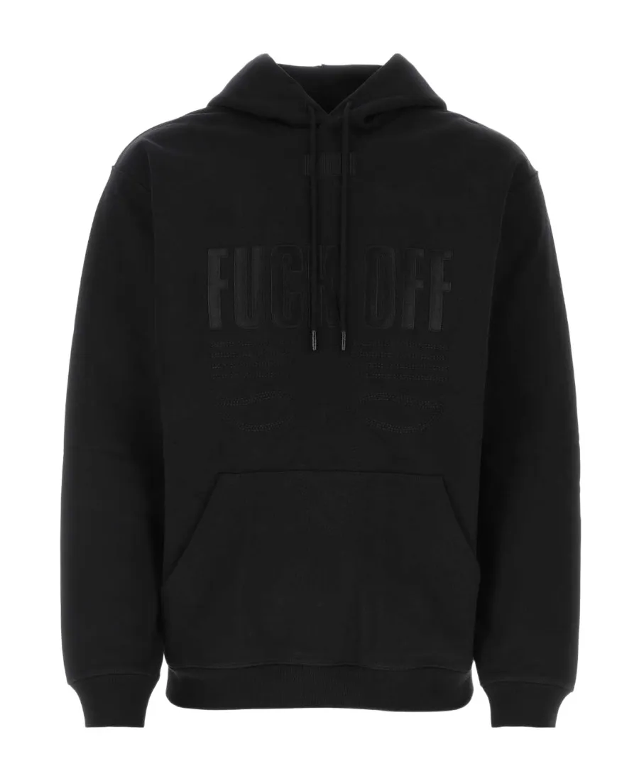 Slogan-Print Pullover Hoodie