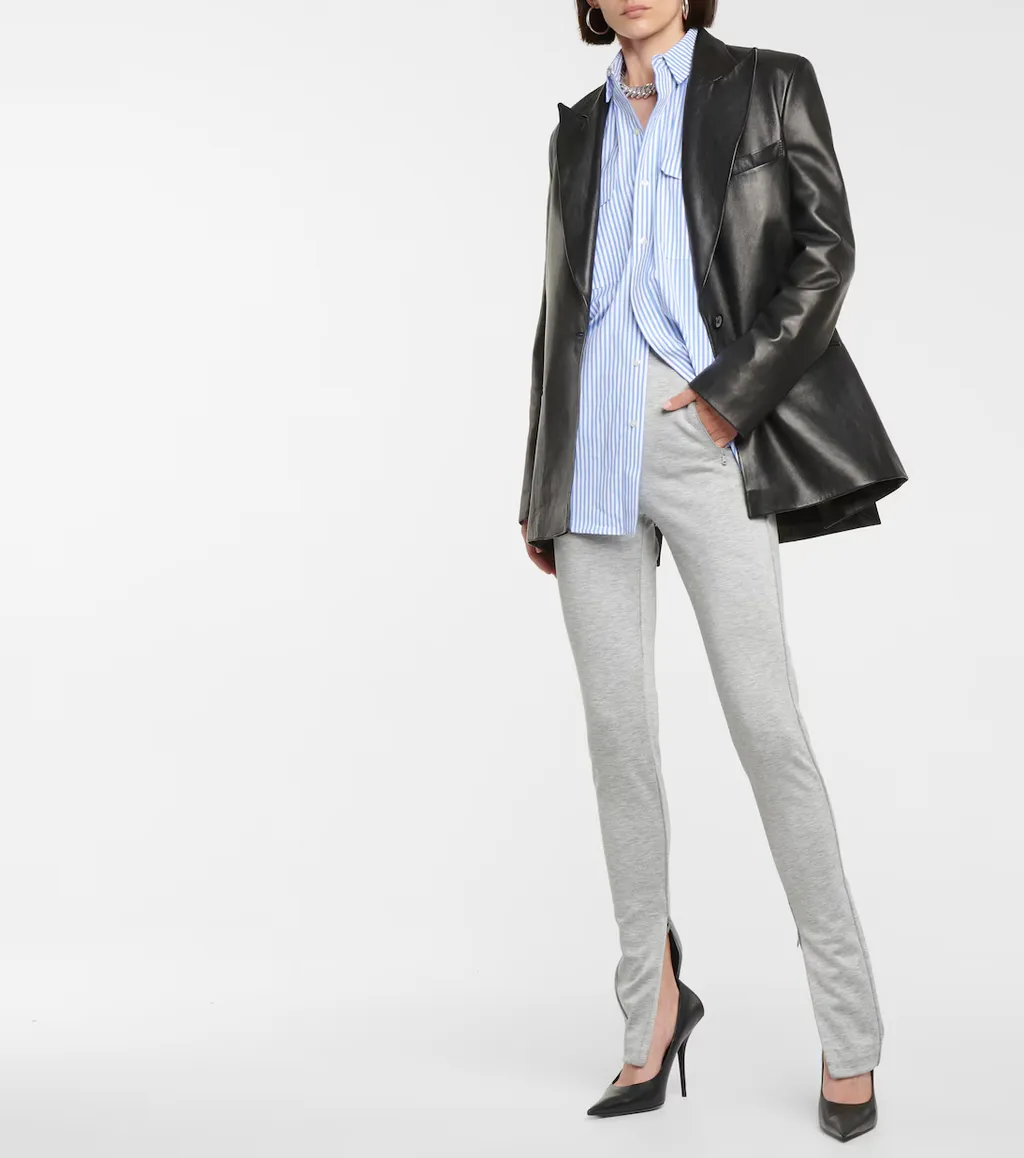 Jersey Split-Hem Leggings