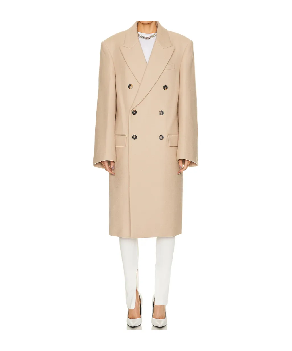 X Hailey Bieber Virgin Wool Coat
