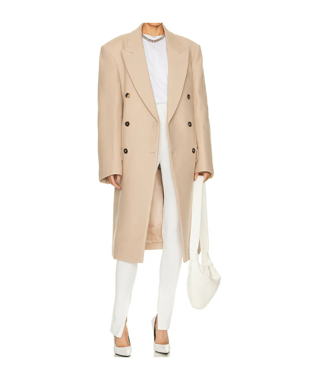 X Hailey Bieber Virgin Wool Coat