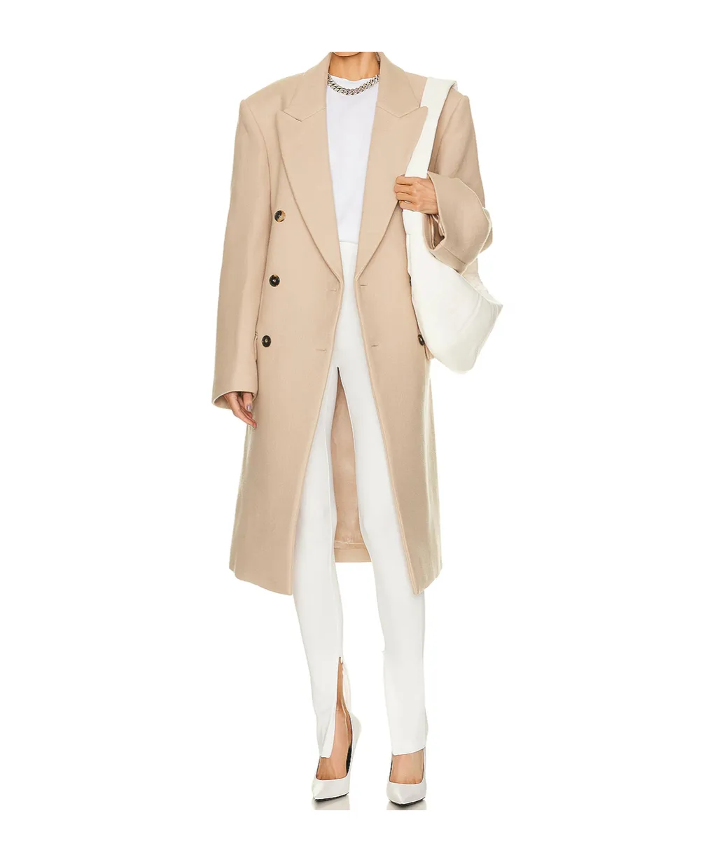 X Hailey Bieber Virgin Wool Coat