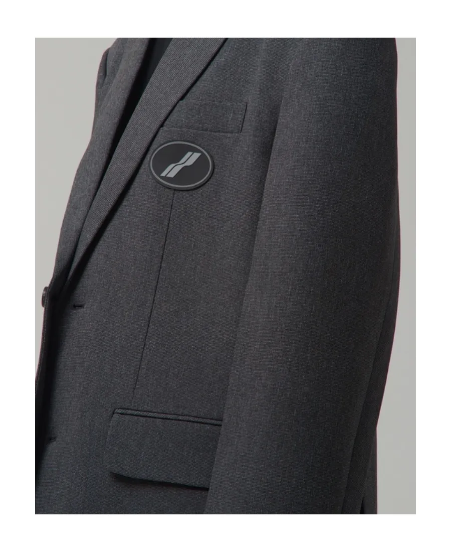 MÉLange-Effect Single-Breasted Blazer