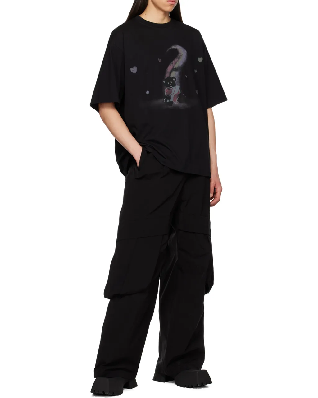 Teddy Bear Printed Crewneck T-Shirt