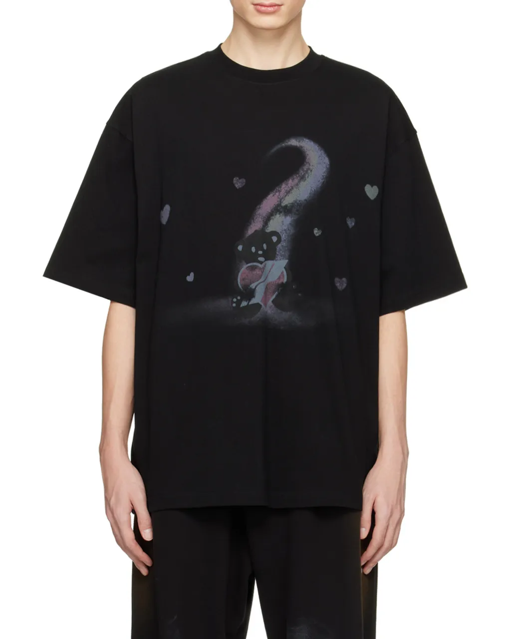 Teddy Bear Printed Crewneck T-Shirt