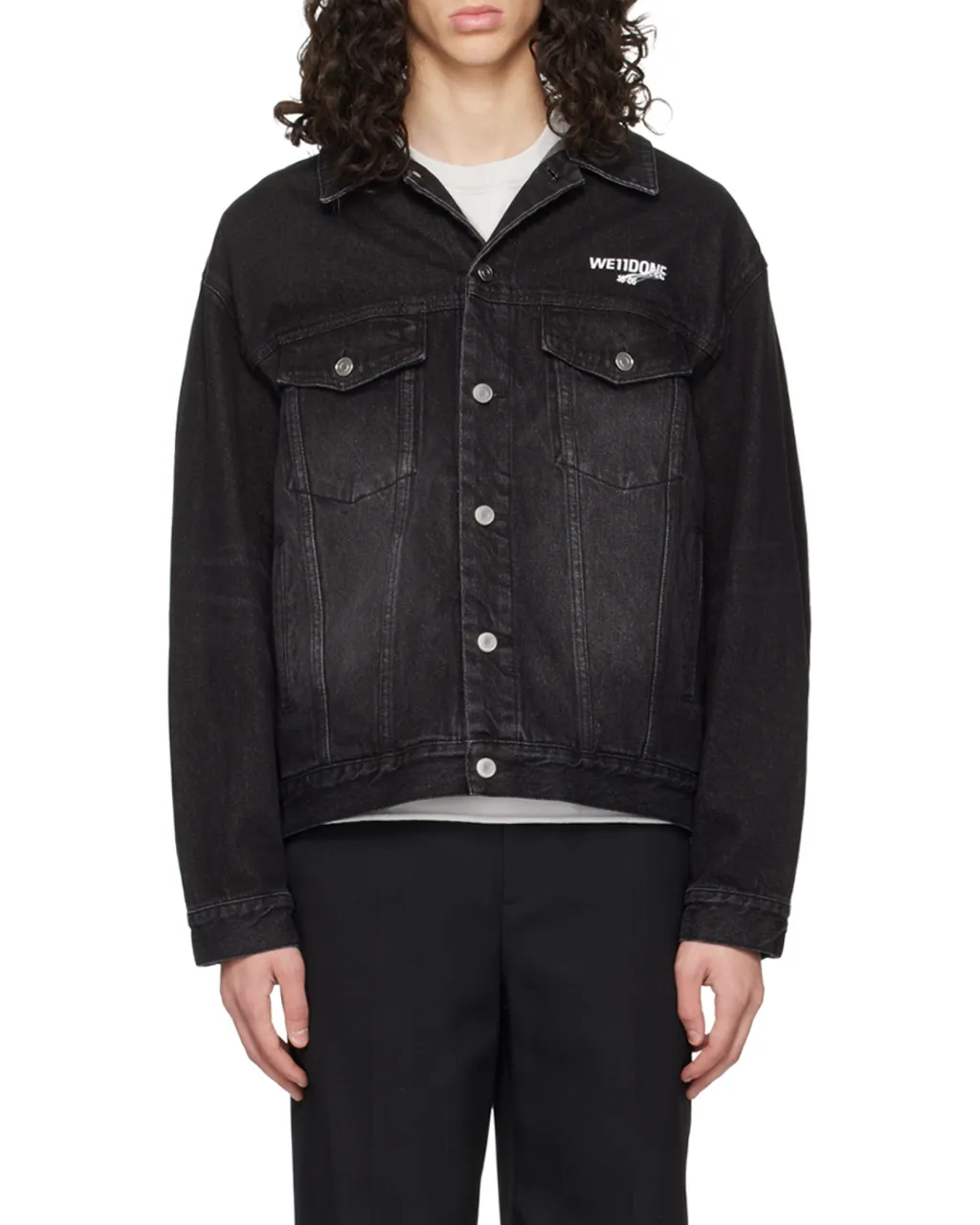 Logo-Print Denim Jacket