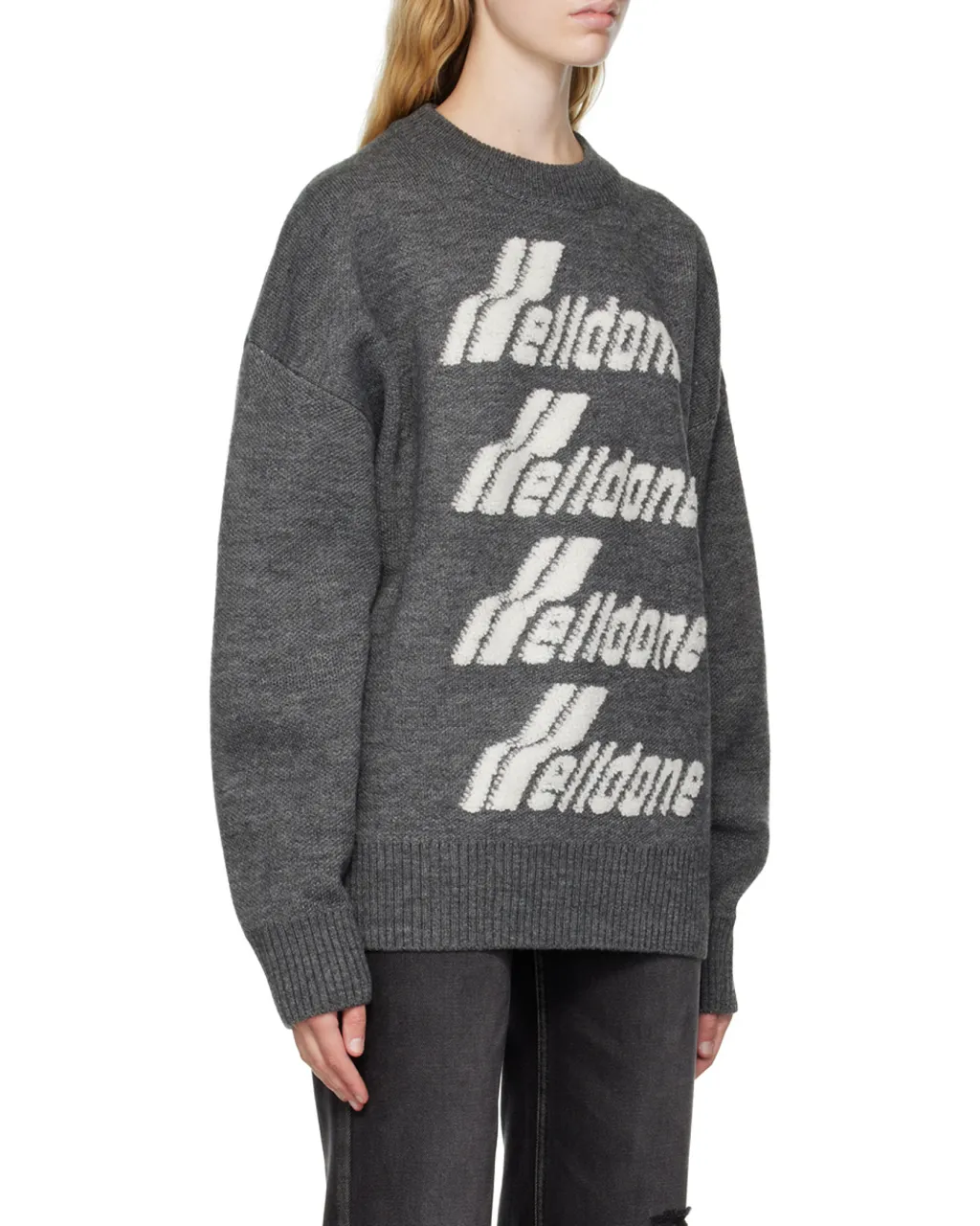 Pile Intarsia-Knit Logo Jumper