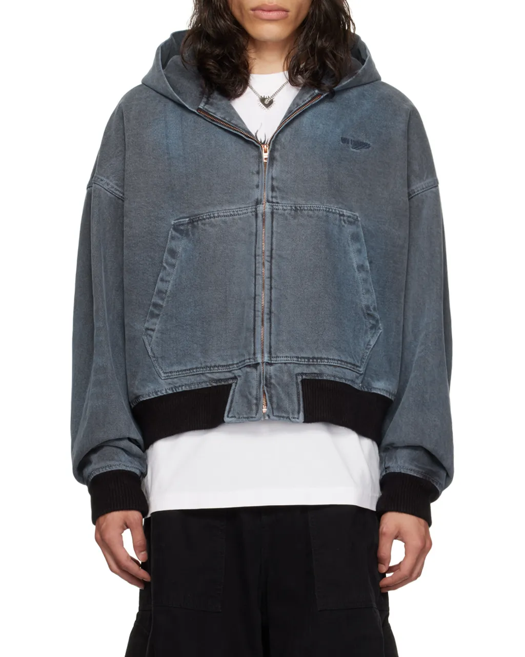 Logo Zipper Cotton Suit