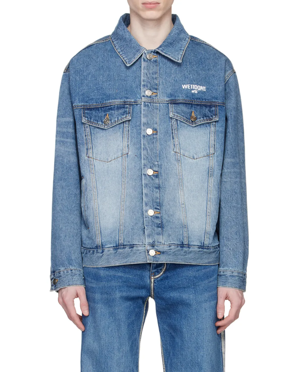 Logo-Print Denim Jacket