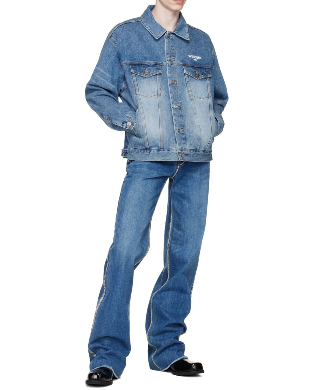 Logo-Print Denim Jacket
