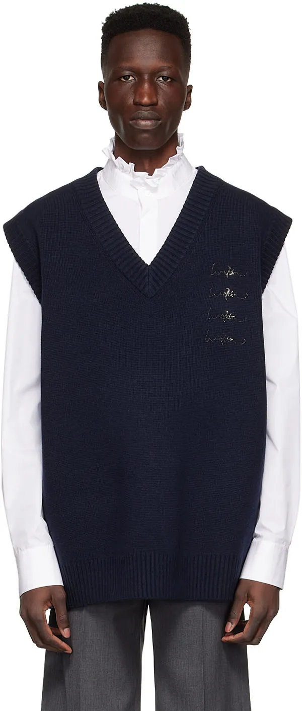 V-Neck Knitted Vest