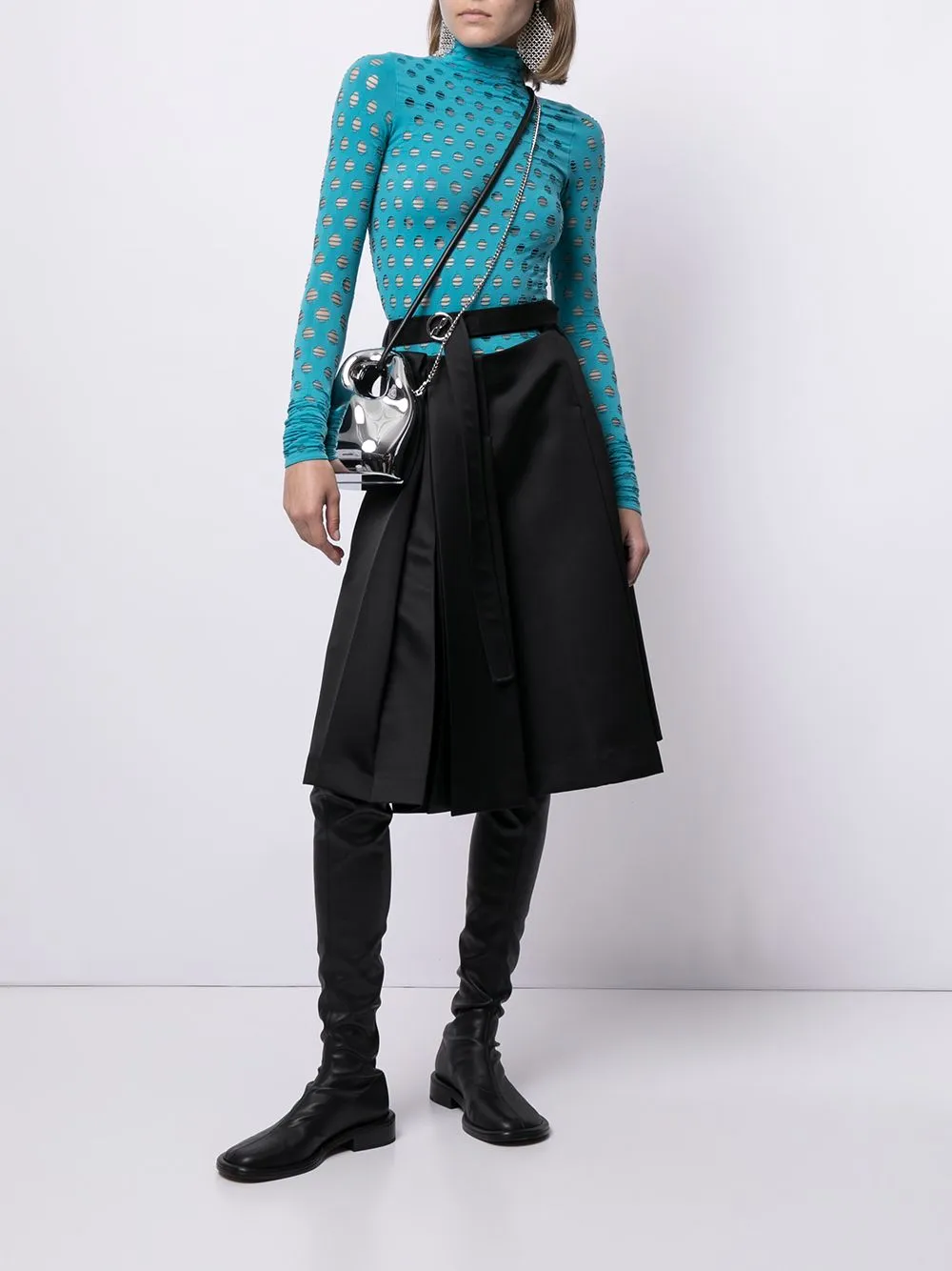 Pleated Midi Skirt