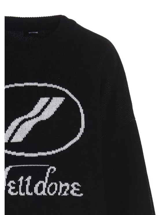 Logo-Intarsia Crew-Neck Jumper