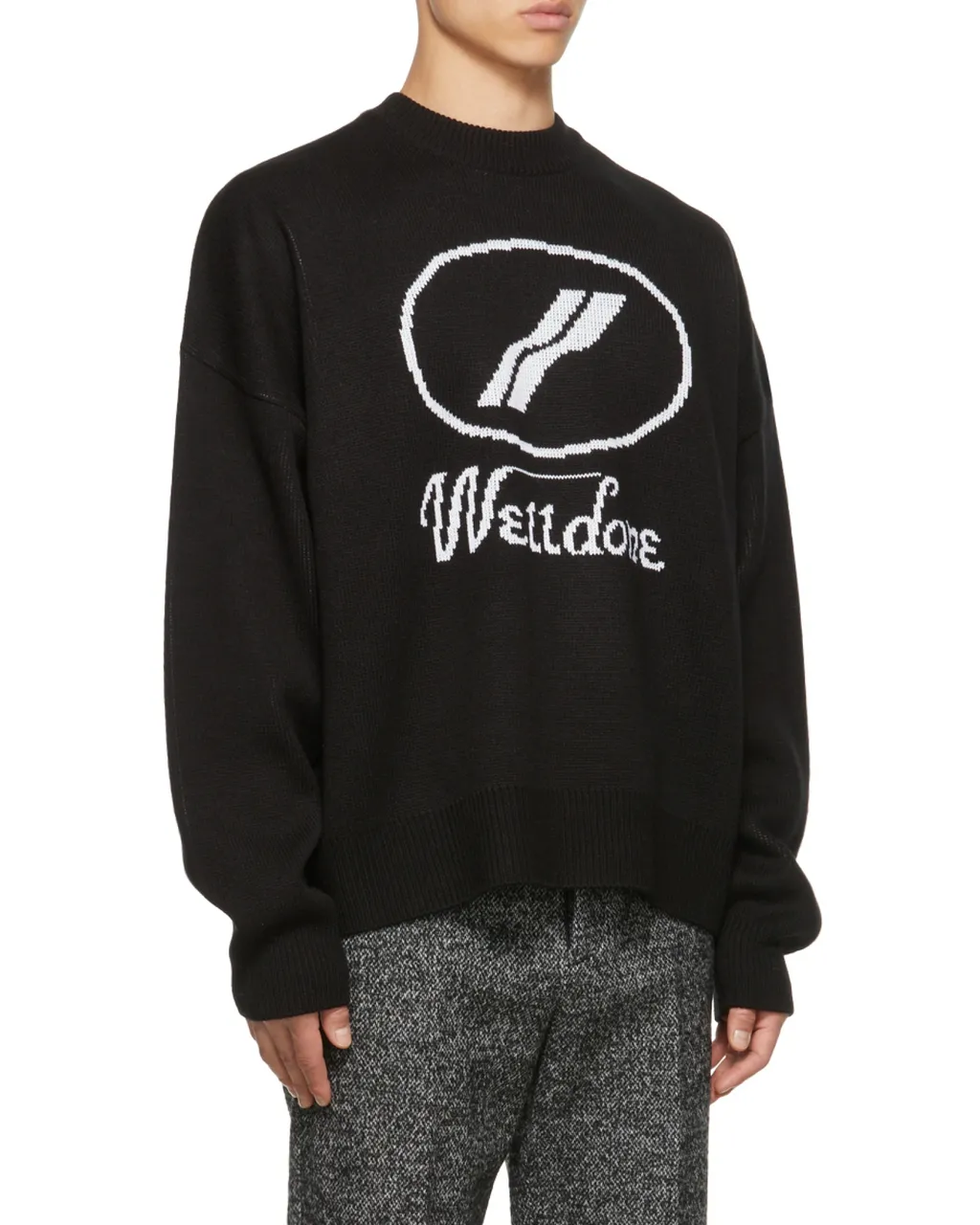 Logo-Intarsia Crew-Neck Jumper