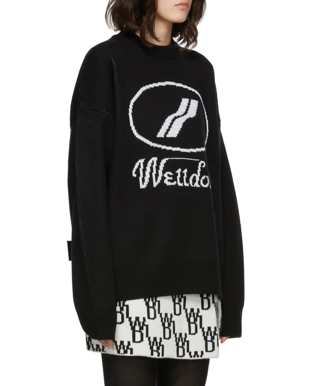 Logo-Intarsia Crew-Neck Jumper