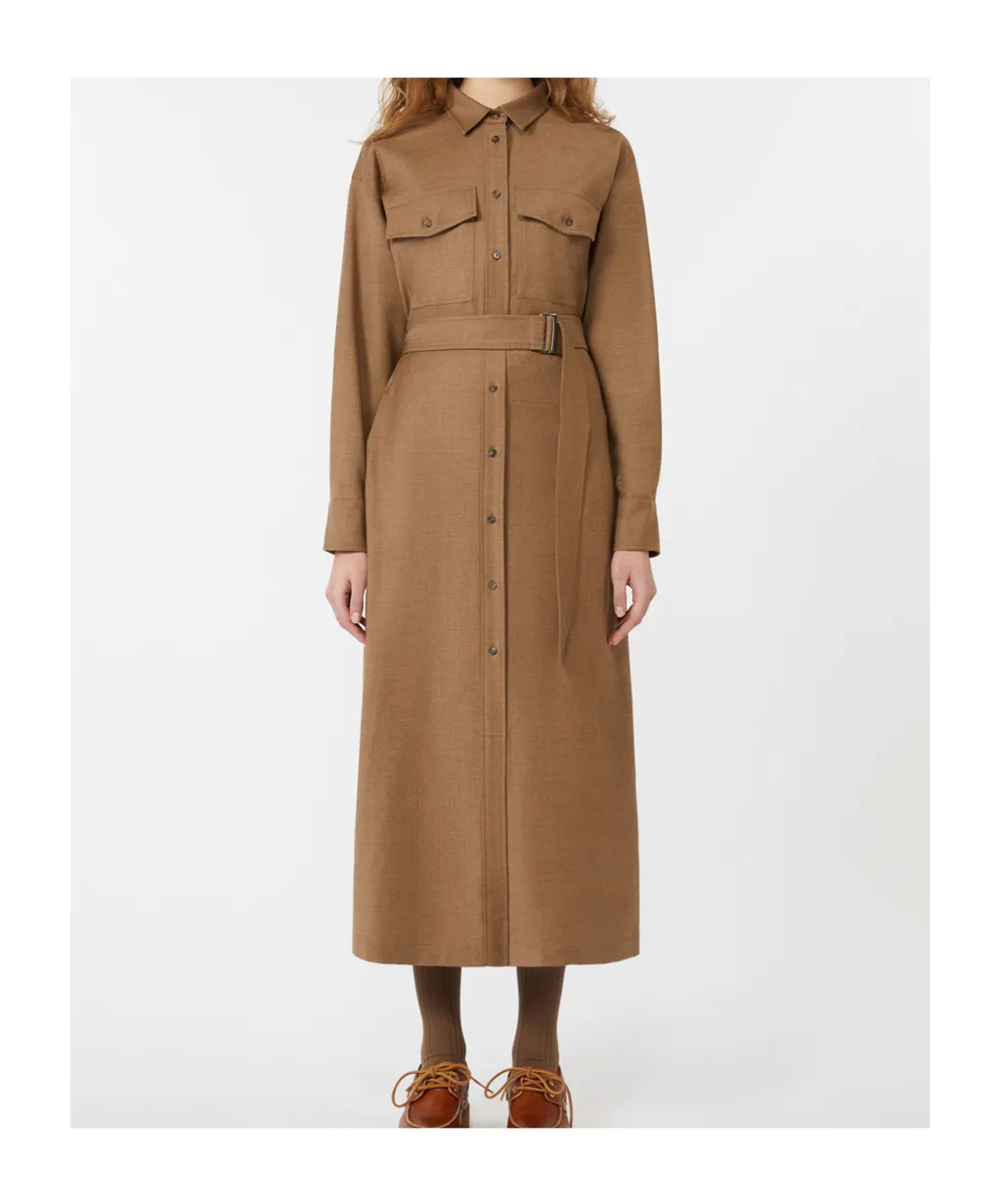 Wool Flannel Shirt Dress