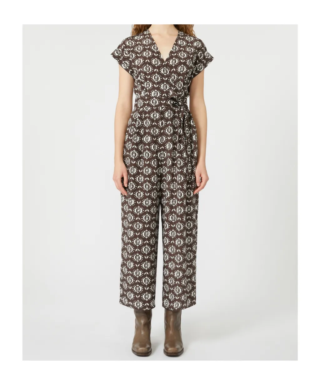 Printed Silk Jumpsuit