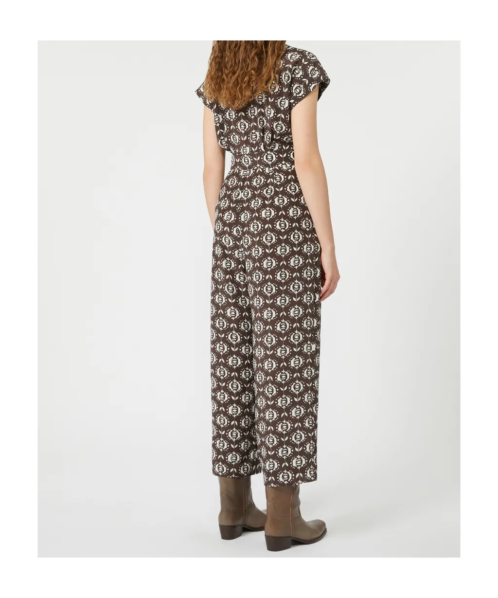 Printed Silk Jumpsuit